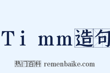 Timm造句是什么意思的图片